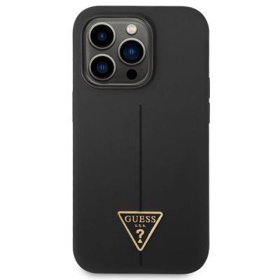 3. Guess GUHCP14XSLTGK iPhone 14 Pro Max 6.7" black/black hardcase Silicone Triangle