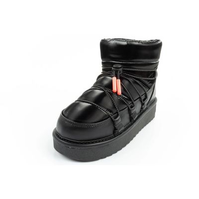 12. D.Franklin women's snow boots winter fashionable insulated ankle boots black