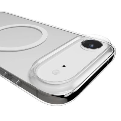 5. Puro Lite Mag TPU+PC Case Compatible with MagSafe for iPhone 17 Air - Transparent with White Ring