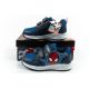 10. Leomil children's sports shoes Spiderman sneakers lightweight with velcro black blue