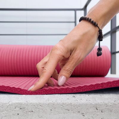5. Wozinsky WNSP-15R Exercise Mat 183 x 61 x 1.5 cm Thick Gymnastic Mat for Yoga and Fitness - Pink