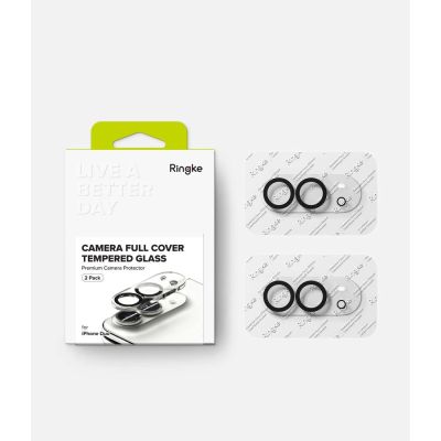 7. Ringke Camera Full Cover 2-Pack Tempered Glass Camera Protector for iPhone Duo – Black