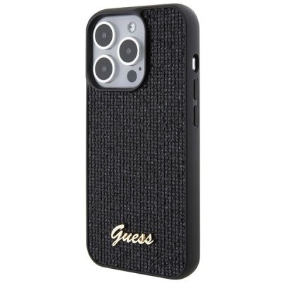 2. Guess Disco Metal Script case for iPhone 15 Pro - black