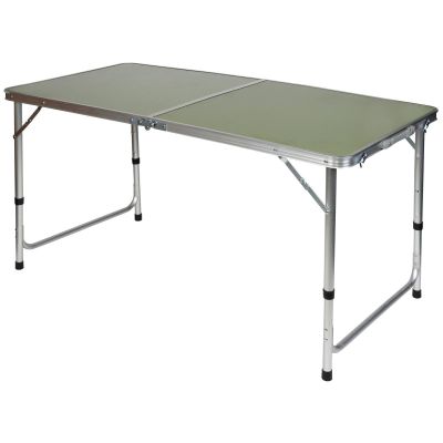 10. FOLDABLE CAMPING TABLE 120X60X70/62/55CM GREEN
