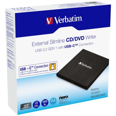 7. Verbatim EXTERNAL SLIMLINE External CD/DVD Drive