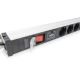 3. Digitus Power strip with aluminum profile, with switch and surge protection, 12 sockets with protective contacts, power cord