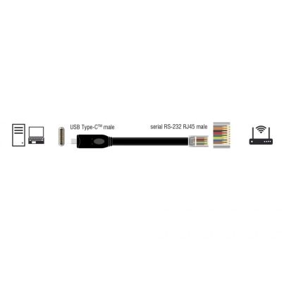 3. DeLOCK 63912 Parallel Cable Black 2m USB Type-C RJ45