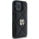 4. DKNY Quilted Stack Logo iPhone 16 Pro Case - Black