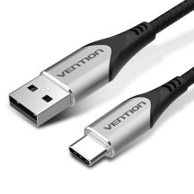 Vention Braided USB-A to USB-C Cable 3A 480Mbps 1m Gray