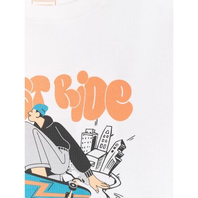 5. Boy's cotton T-shirt 4F 4FJRSS26TTSHM4171-10S