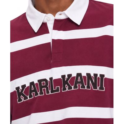 7. Karl Kani sweatshirt college stripe boxy rugby shirt PD00016483