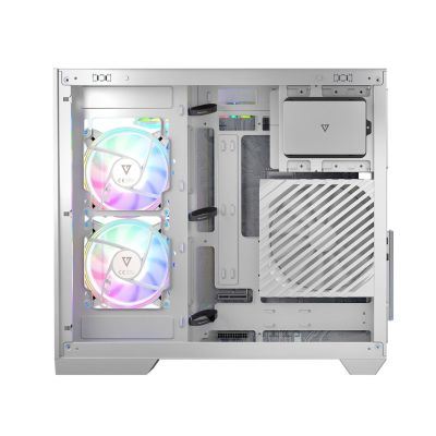 2. MODECOM VOLCNO PANORAMA APEX ARGB 5F MIDI WHITE CASE