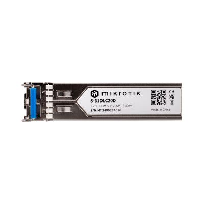 7. Mikrotik S-31DLC20D 1.25G Dual LC UPC SM 20km SFP Insert