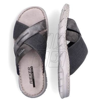 2. Comfortable Rieker M RKR581 gray flip-flops