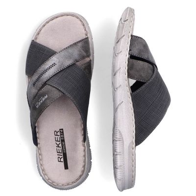 2. Rieker M RKR581 comfortable flip-flops, gray