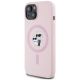 2. Karl Lagerfeld Silicone Karl&Choupette MagSafe iPhone 15 Case - Pink