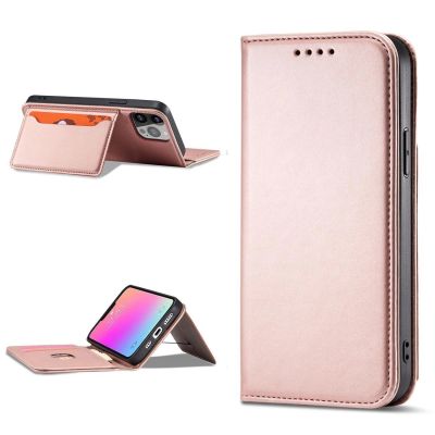 13. Magnet Card Case for Samsung Galaxy S23+ flip cover wallet stand pink
