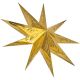 9. PAPER DECORATION STAR DIA. 45 CM 9 ARMS GOLD