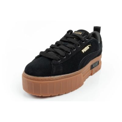 3. Puma Mayze women's sports shoes Sneakers platform black fashionable leather