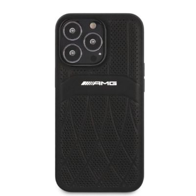 3. AMG AMHCP13LOSDBK iPhone 13 Pro / 13 6.1" black/black hardcase Leather Curved Lines