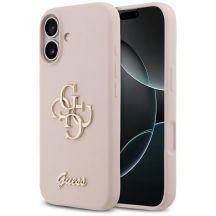 Guess Silicone Big 4G Script Case for iPhone 17 - Pink