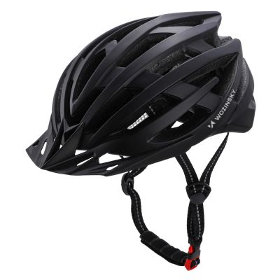 Wozinsky MTB Bike Helmet with Removable Visor and Rear USB Light M - Black