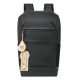 22. Rivacase Eden City Backpack Black Polyester, Waxed Leather (Pull Up)