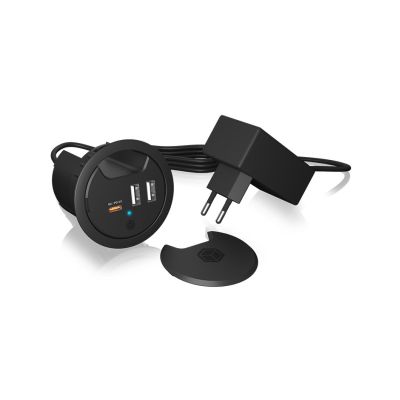 3. ICY BOX IB-HUB1407 Universal Black AC Fast Charging Internal