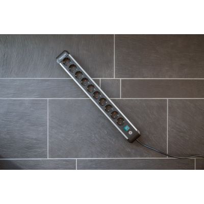 6. Brennenstuhl 1391030000 3 m power strip 10 x network sockets Indoor Black, Silver
