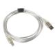 2. Lanberg CA-USBA-12CC-0018-TR cable (USB 2.0 M - USB 2.0 M; 1.8m; transparent)