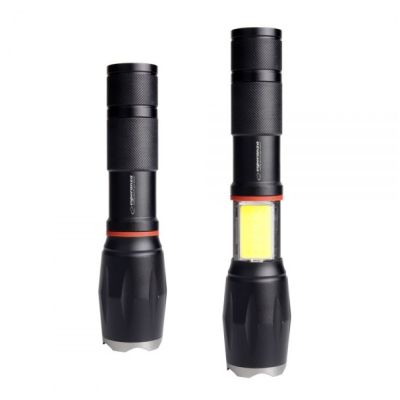 3. ESPERANZA ALUMINUM FLASHLIGHT WITH SIDE LIGHT COB DIONE EOT070