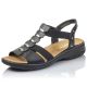 10. Black leather Roman sandals Rieker W 64580