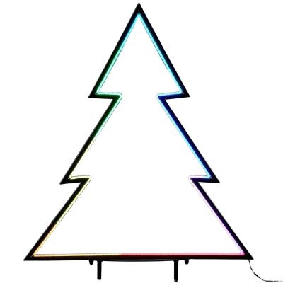 3. NEON CHRISTMAS TREE 150 LED RGB REMOTE CONTROL 32 FUNCTIONS TIMER 53x75CM LUCA