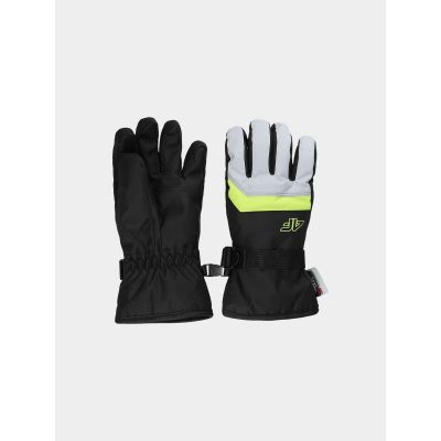 Boys' ski gloves 4F Junior 4FJWAW24AFGLM129-21S