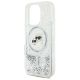 6. Karl Lagerfeld Liquid Glitter Karl & Choupette Head Magsafe iPhone 16 Pro Case - Clear