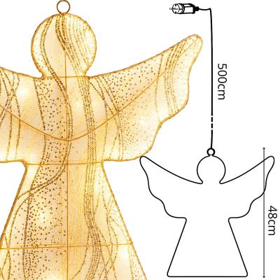 4. DECORATIVE ANGEL FOR HANGING 48CM 236LED