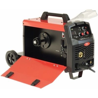 4. Semi-automatic MIG / MAG welding machine, min. welding current: 30A, max. welding current: 200A, rated power: 6.2kW, power supply: 230V, welding method: FLUX / MIG-MAG / MMA