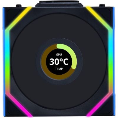 5. Lian Li UNI FAN SL Wireless LCD 120 Computer Case Fan 12 cm Black 1 pc.