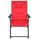 4. FOLDING GARDEN CHAIR 59X66X45/90CM WITH CUSHION RED