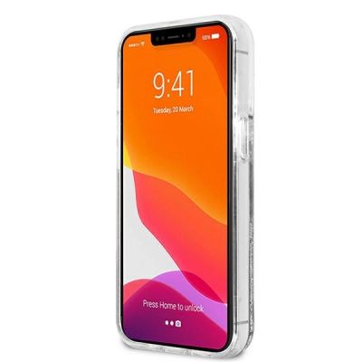 5. Karl Lagerfeld Liquid Glitter Karl&Choupette case for iPhone 13 Pro / 13 6.1" - silver