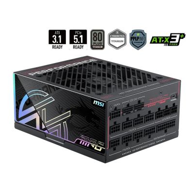MSI MPG Ai1300TS PCIE5 Power Supply Module 1300W 24-pin ATX Black