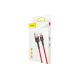 7. Baseus Cafule CATKLF-A09 Cable (USB 2.0 - USB Type-C; 0.50m; red)