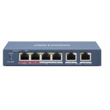 Hikvision DS-3E0106HP-E network links Unmanaged Fast Ethernet (10/100) PoE support Blue