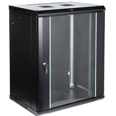 Wall-mounted rack cabinet EPRADO-R19-15U/450-blue