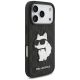4. Karl Lagerfeld Saffiano Mono Patch Choupette Case for iPhone 18 Pro / 17 Pro – black