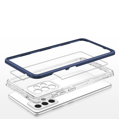 5. Clear 3in1 Case for Samsung Galaxy A13 5G Frame Gel Cover Blue