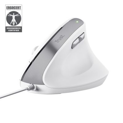 5. Trust BAYO II ERGONOMIC White Mouse