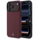 Mercedes Leather Semi Wrap Iconic Line MagSafe Case for iPhone 18 Pro / 17 Pro - Burgundy