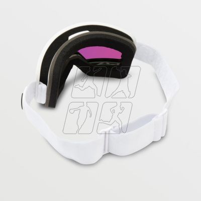 4. Volcom Garden Snowboard Goggles Matte White/Pink Chrome UV Protection Pink (VG0122101)