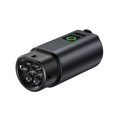 9. V2L Type 2 Adapter - Schuko 3500W with power display and case - black